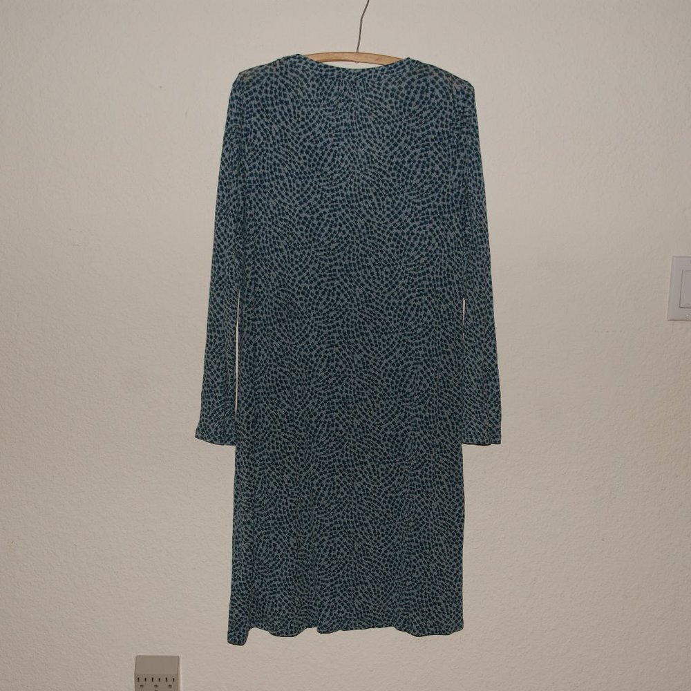 BODEN Blue Floral Knit 'Audrey' Dress sz 12 - Picture 4 of 7
